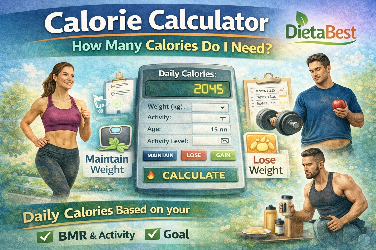 90 Calorie Example Calorie Calculator – How Many Calories Do I Need? | DietaBest